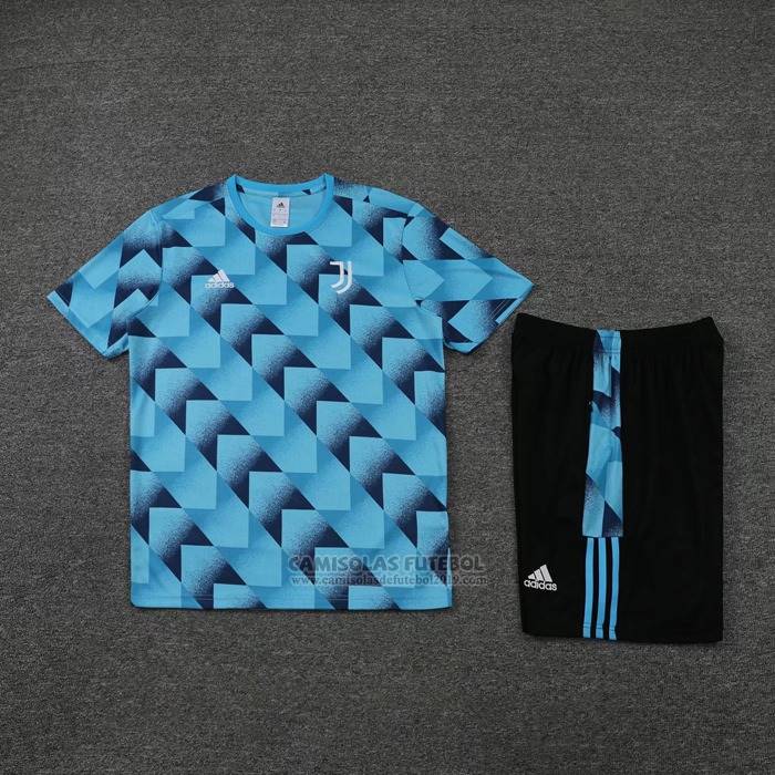 Fato de Treino Juventus Manga Curta 2022-2023 Azul - Calcas Curta